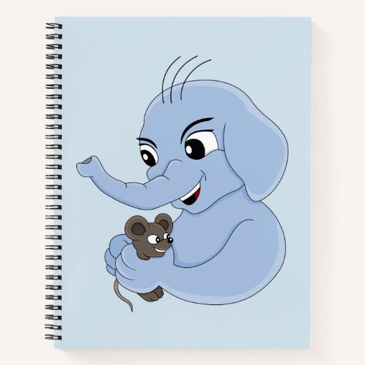 かわいい象の少年の漫画 ノートブック (正面)