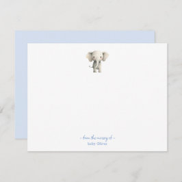 かわいい象の少年の赤ちゃんシャワーありがとう サンキューカード