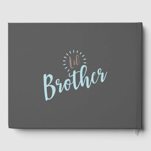 かわいい象の少年の赤ちゃんシャワー ゲストブック (裏面)