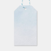 かわいい象の少年バルーン赤ちゃんシャワー ギフトタグ (裏面)