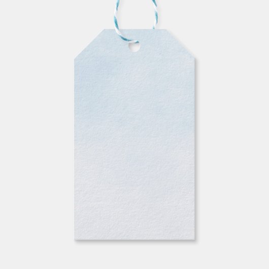 かわいい象の少年バルーン赤ちゃんシャワー ギフトタグ (裏面)