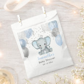 かわいい象の少年バルーン赤ちゃんシャワー フェイバーバッグ (クリップ留めされた状態)