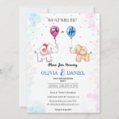 かわいい象の性別が明らかになる 招待状 (正面)