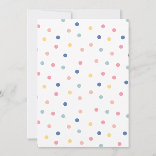 かわいい象の性別が赤ちゃんシャワーを浴びる 招待状 (裏面)