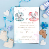 かわいい象の性別が赤ちゃんシャワーを浴びる 招待状
