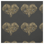 かわいい象の手描きヘナフローラ ファブリック (見本)