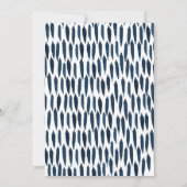 かわいい象の星と月の海軍のボーイ・ベビーシャワー 招待状 (裏面)