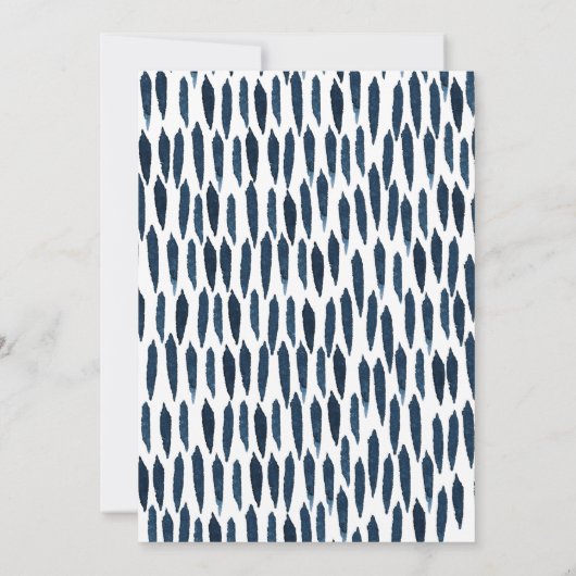 かわいい象の星と月の海軍のボーイ・ベビーシャワー 招待状 (裏面)