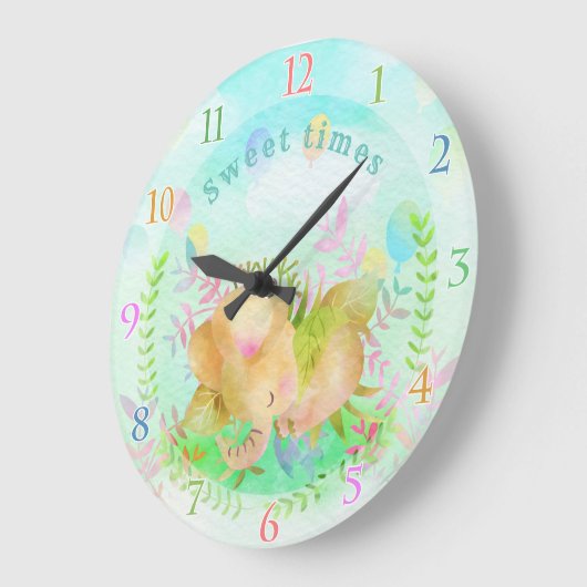 かわいい象の時計 ラージ壁時計 (傾斜)