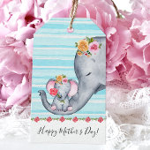 かわいい象の母の日 ギフトタグ