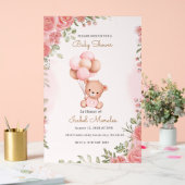 かわいい象の水の色ベビーガールシャワー アクリルサイン (ウェディング)