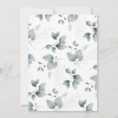 かわいい象の水彩緑の赤ちゃんシャワー 招待状 (裏面)