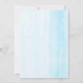 かわいい象の水彩緑の赤ちゃんシャワー 招待状 (裏面)