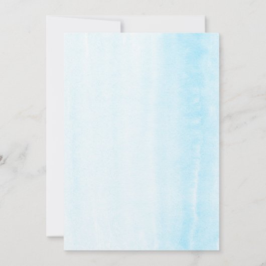 かわいい象の水彩緑の赤ちゃんシャワー 招待状 (裏面)