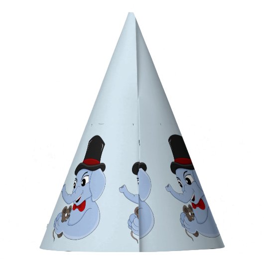 かわいい象の男の子のパーティー帽子 パーティーハット (裏面)