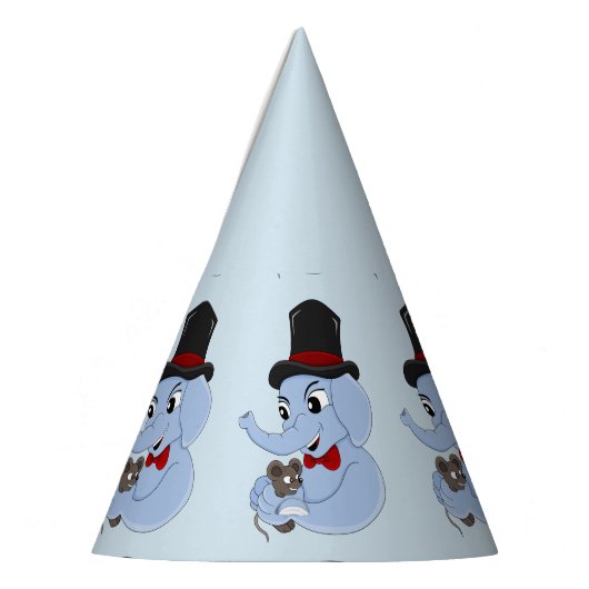 かわいい象の男の子のパーティー帽子 パーティーハット (左)