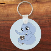 かわいい象の男の子の漫画キーチェーン キーホルダー (正面)