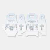 かわいい象の男の子バプテスマのお願いボックス フェイバーボックス (折り畳みなし)