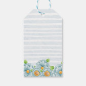 かわいい象の男の子1歳の誕生日パーティーのお願い ギフトタグ (裏面)