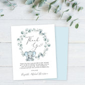 かわいい象の男の赤ちゃんシャワーサンキュー