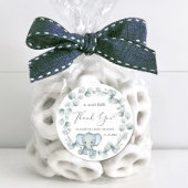 かわいい象の男の赤ちゃんシャワーサンキュー ラウンドシール