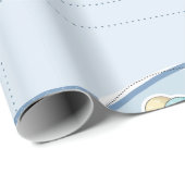 かわいい象の男の赤ちゃん発表 ラッピングペーパー (ロールコーナー)