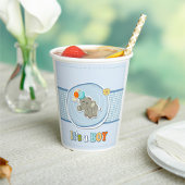 かわいい象の男の赤ちゃん発表 紙コップ