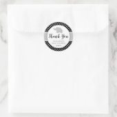 かわいい象の白黒水玉模様ベビーシャワー ラウンドシール (バッグ)