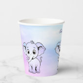 かわいい象の紙カップ 紙コップ (正面)
