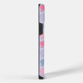 かわいい象の紫パターン iPhoneケース (右側面)