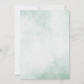 かわいい象の緑の水の色ベビーシャワー 招待状 (裏面)