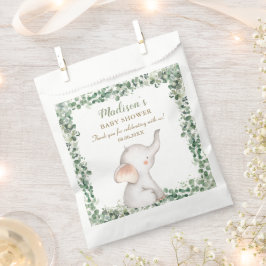 かわいい象の緑の赤男女兼用ちゃんシャワー フェイバーバッグ