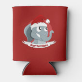 かわいい象の缶クーラー付きクリスマス漫画 缶クーラー (正面)