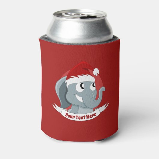 かわいい象の缶クーラー付きクリスマス漫画 缶クーラー (缶裏面)