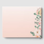 かわいい象の花の女の子ベビーシャワーゲストブック ゲストブック (裏面)