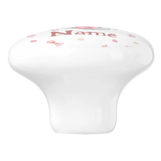 かわいい象の虹 セラミックノブ (側面)