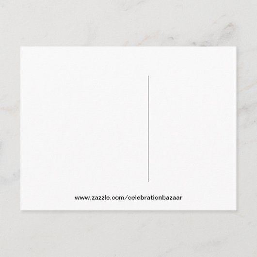 かわいい象の誕生の発表少年 案内ポストカード (裏面)