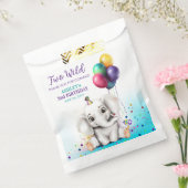 かわいい象の誕生日パーティー フェイバーバッグ (封をした状態)