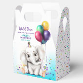 かわいい象の誕生日パーティー フェイバーボックス (オープン)