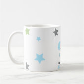 かわいい象の誕生日招待状forボーイズ コーヒーマグカップ (左)