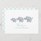 かわいい象の警官のベビーシャワー|は感謝していしています サンキューカード (正面/裏面)