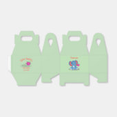 かわいい象の贈り物で贈る花ラベル フェイバーボックス (折り畳みなし)