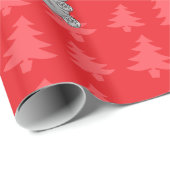 かわいい象の赤いクリスマスツリー ラッピングペーパー (ロールコーナー)
