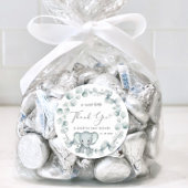 かわいい象の赤ちゃんシャワーありがとう ラウンドシール