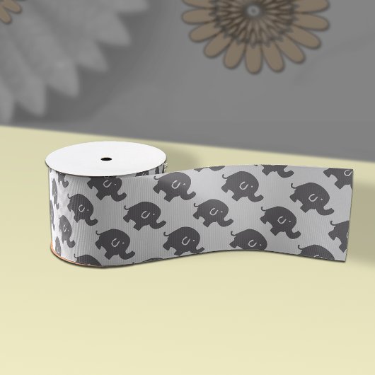 かわいい象の赤ちゃんシャワーギフトリボン グログランリボン