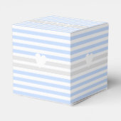 かわいい象の赤ちゃんシャワーブルーのお願いボックス フェイバーボックス (裏面サイド)