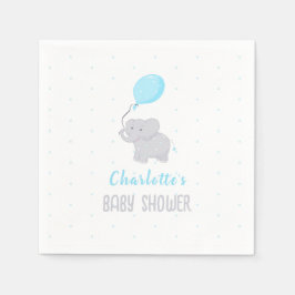 かわいい象の赤ちゃんシャワーボーイ スタンダードカクテルナプキン