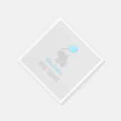 かわいい象の赤ちゃんシャワーボーイ スタンダードカクテルナプキン (角)