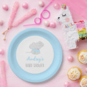 かわいい象の赤ちゃんシャワーボーイ ペーパープレート (パーティー)