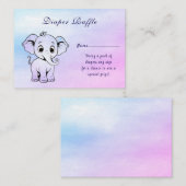 かわいい象の赤ちゃんシャワー囲い エンクロージャーカード (正面/裏面)